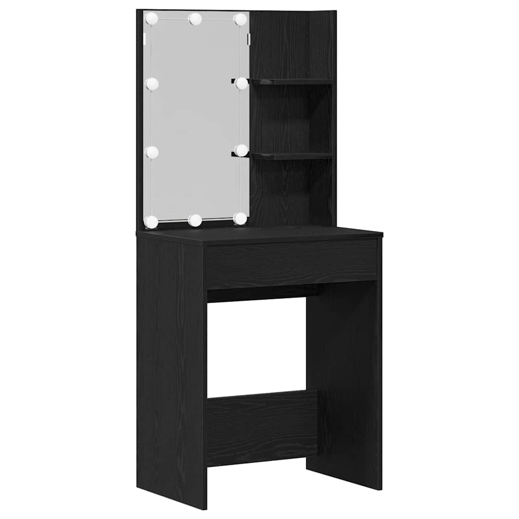 Dressing Table Set with Drawer 2 pcs Black 140 x 40 x 140 cm
